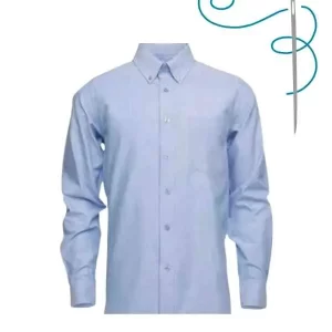 Camisa oxford azul para hombre