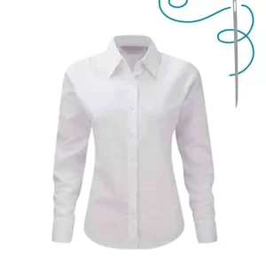 Camisa oxford blanca para dama